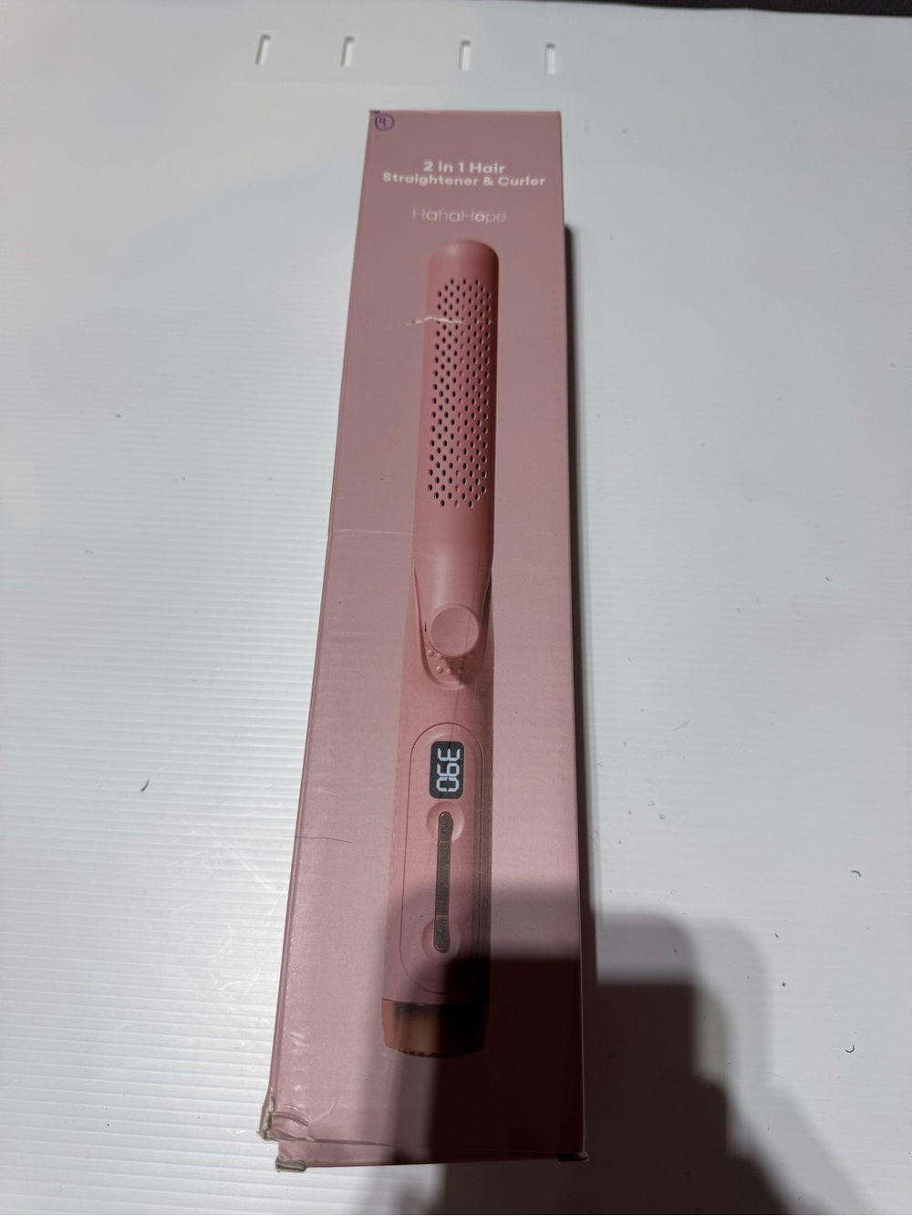 2-in-1 Pink Hair Straightener & Curler